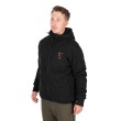Jachetă Fox Collection Sherpa neagră și portocalie