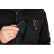 Jachetă Fox Collection Sherpa neagră și portocalie
