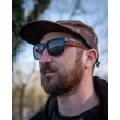Fox Collection Black & Orange Shades - Grey Lens