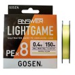 Gosen Answer Light Game PE X8 Knitted Fiber