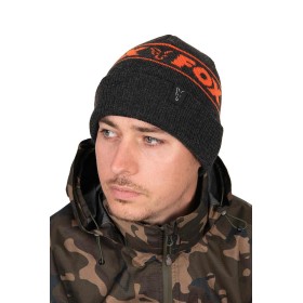 Căciulă Fox Collection - Negru și Portocaliu